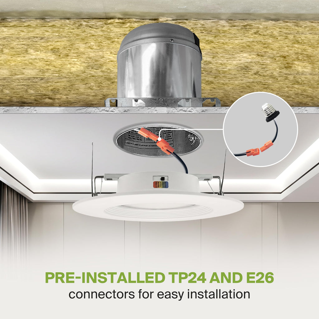 6 Pack Retrofit LED Recessed Lighting 6 Inch, 5CCT Wafer Lights