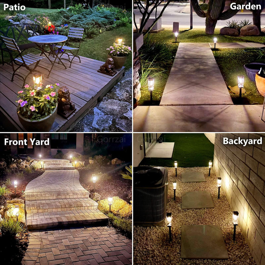 Solar Pathway Lights Outdoor Waterproof Landscape Lighting 4 Pack