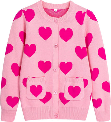 Long Sleeve Button Down Sweater Toddler Kids Knit School Uniforms Sweaters with Pockets