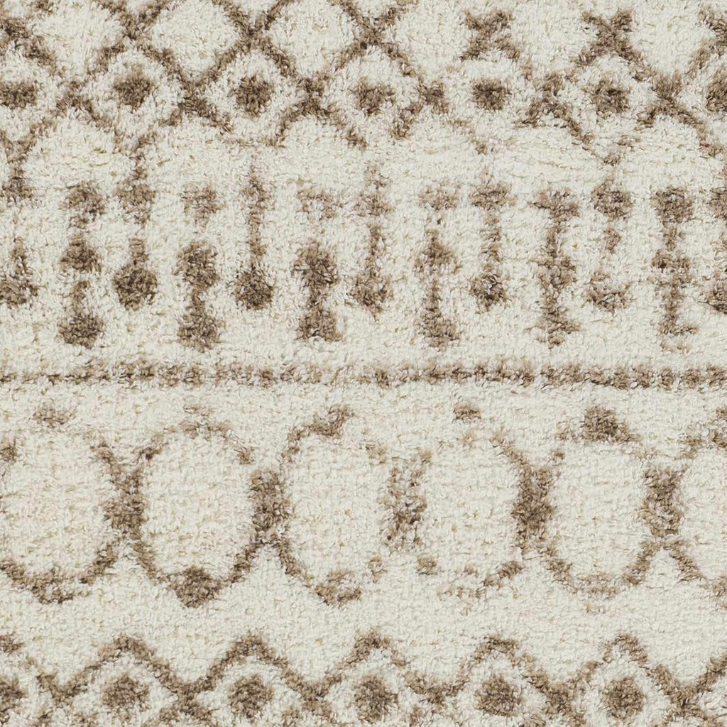 Hampton Living Room, Bedroom Area Rug - Geometric Trellis Diamond Circles Lattice - Bohemian Transitional Moroccan