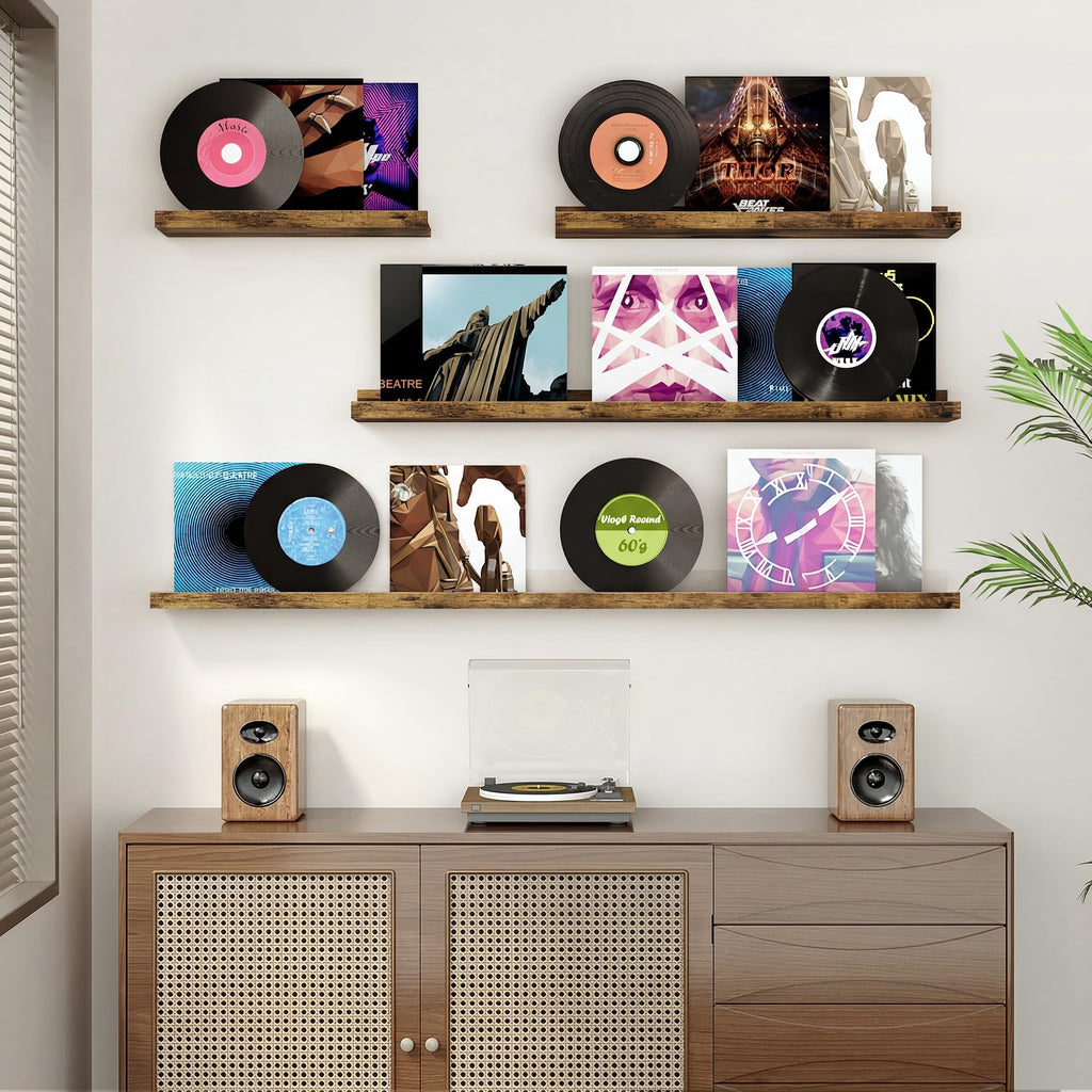 Picture Ledge Shelf, 24 inch Floating Shelves, 4.3in Deep, 2 Pack