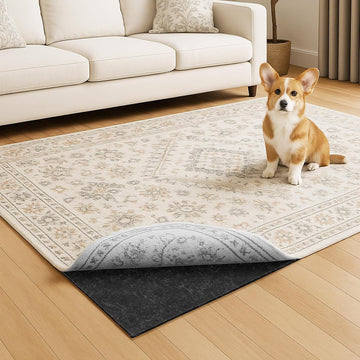 8x10 FT Non Slip Rug Pad,Water-Resistant & Moisture-Proof Felt Rug Pad for Hardwood Floors,1/2" Thick Soft Carpet Pad