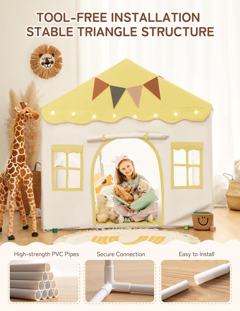 In-1 Kids Play Tent, Indoor Tent with Double Doors