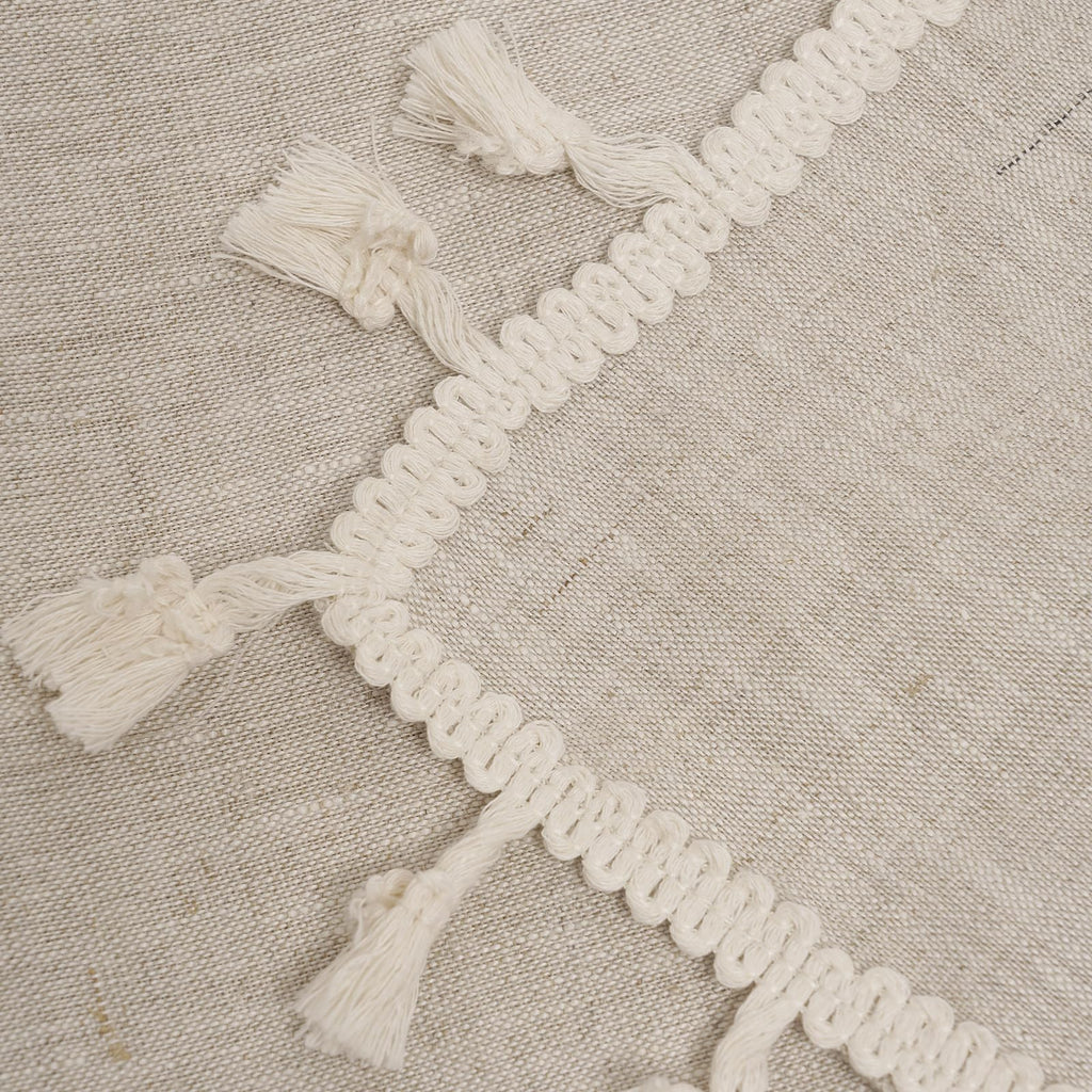 100% Pure Linen Blanket with Fringe, 49.6" x 59.8" - Blankets Lightweight Breathable, Decorative Linen Throw Blanket