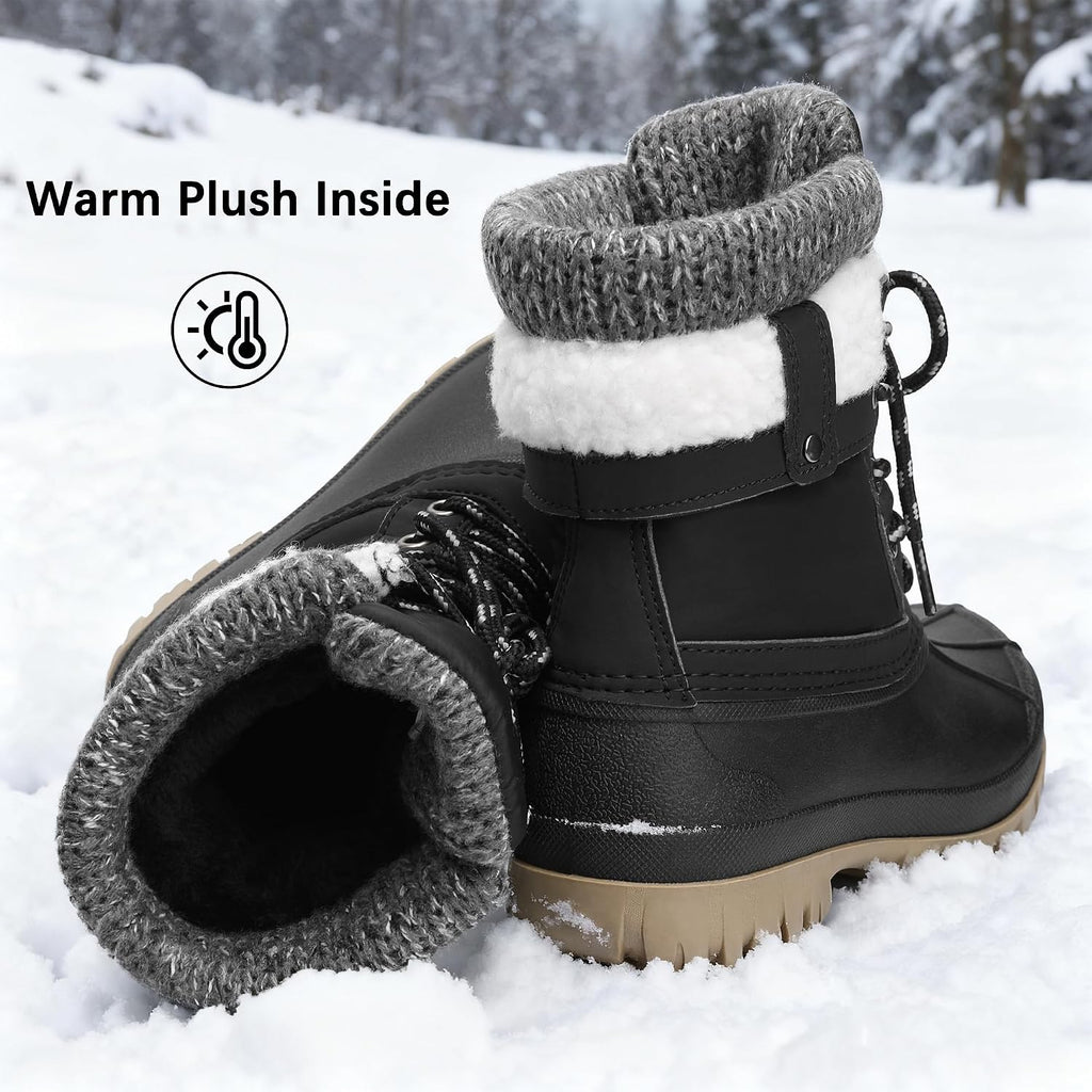 Boys Girls Winter Snow Boots Water Resistant Warm Lining Shoes