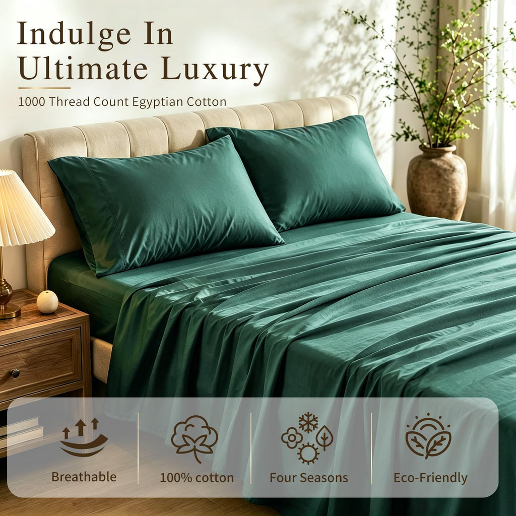 Egyptian Cotton Sheets California King, 16" Deep Pocket
