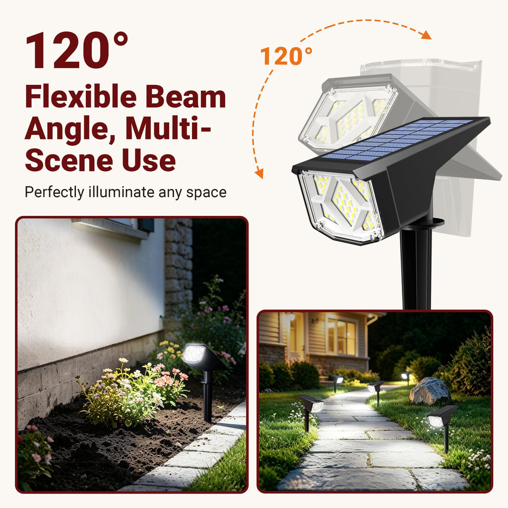 Solar Spot Lights Outdoor Waterproof 16 Pack Cool White