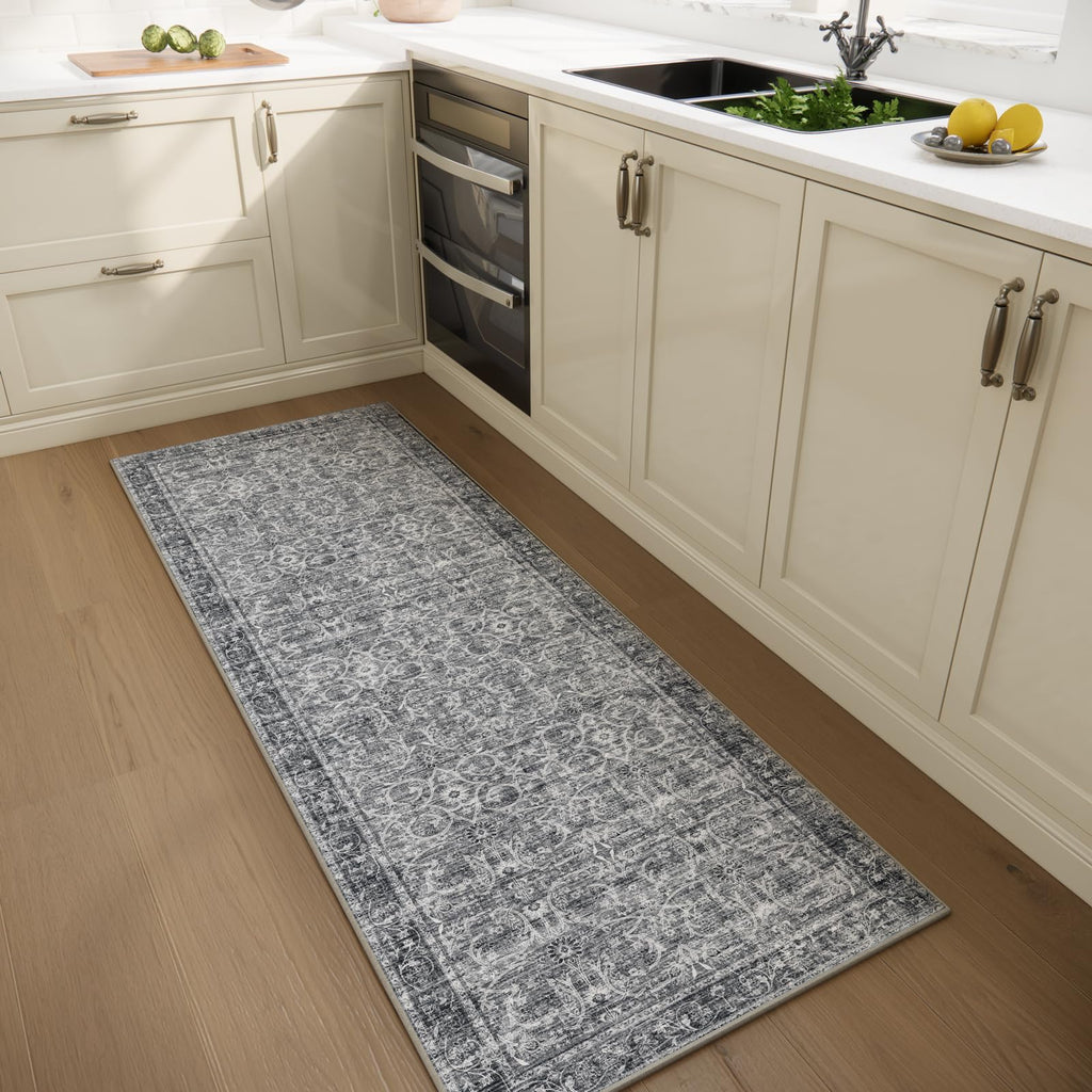 Machine Washable Hallway Runner Rug: 2'x6' Kitchen Rugs