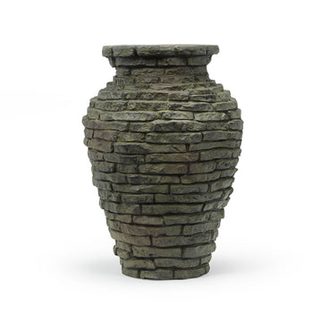 Stacked Slate Urn Fountain, 13 inch H, 58014