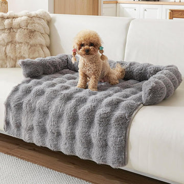 Medium Calming Dog Bed for Couch - Non-Slip Sofa Mat for Dogs and Cats