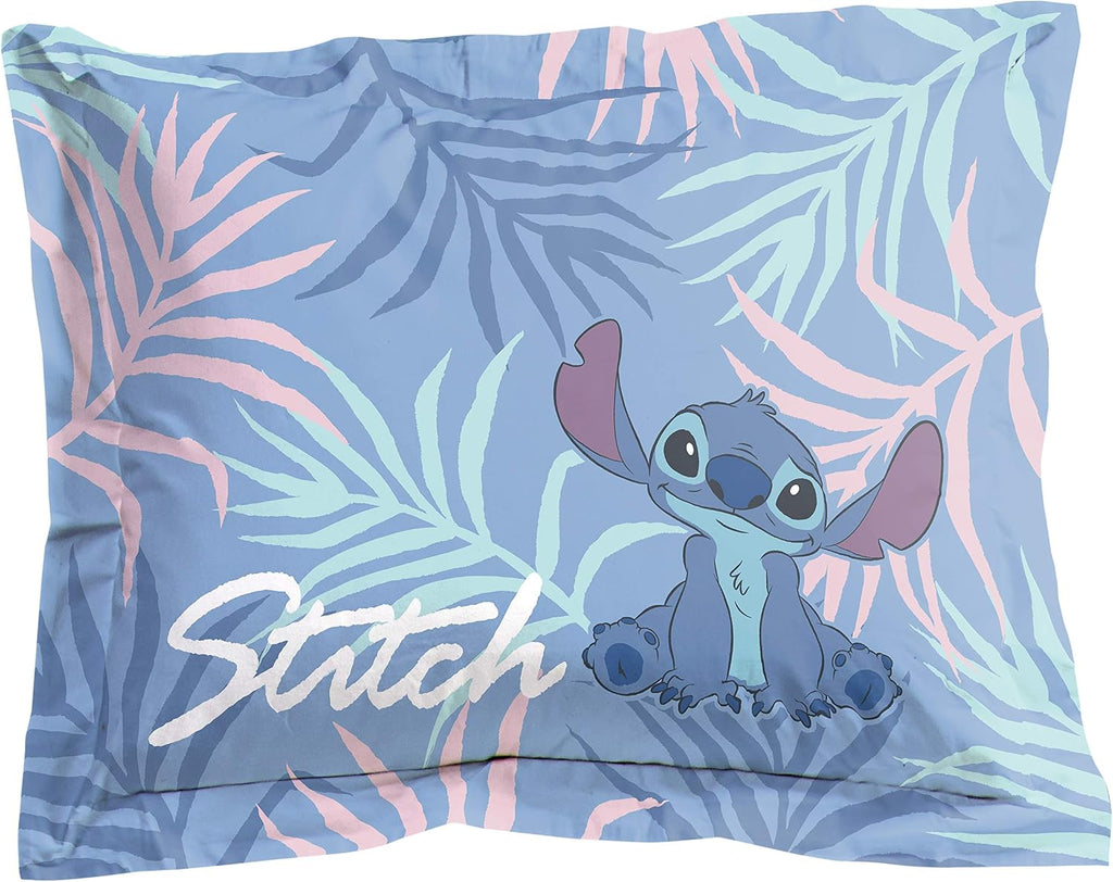 Lilo & Stitch Paradise Dream Full Comforter & Sham Set - Super Soft Kids Reversible Bedding - Fade Resistant