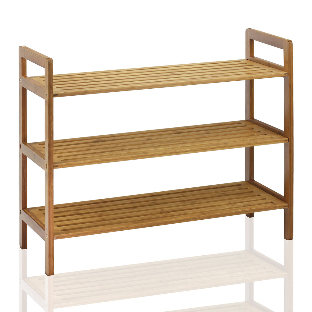 3-Tier Bamboo Shoe Rack, Natural