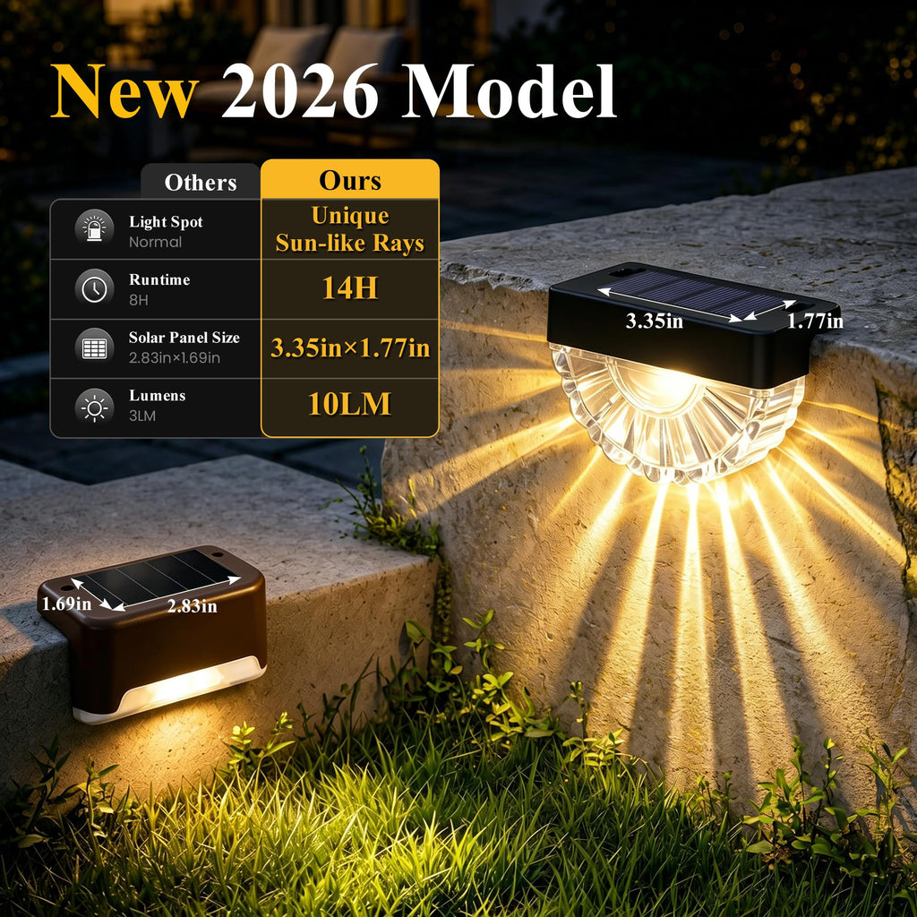 Solar Deck Lights Outdoor (12 Pack), Waterproof Led