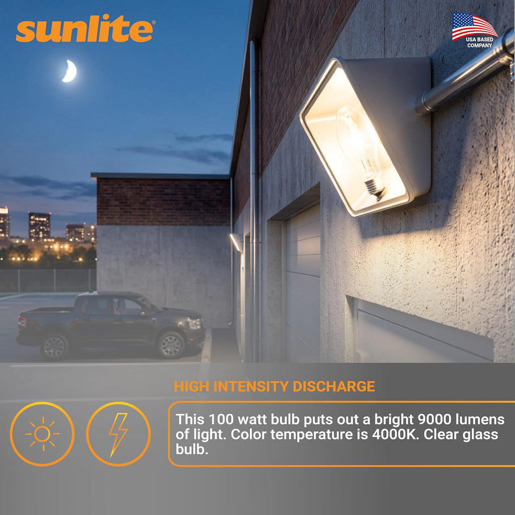 M90 Metal Halide Lamp, 100 Watts, Pulse Start, Medium Base (E26), ED17, 12,000 Hours Life, 9000