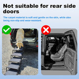 Dog Ramp for Car Truck and SUV Dog Stairs for Large Dogs Folding Pet Stairs with Non-Slip Rug Surface Supports Up to