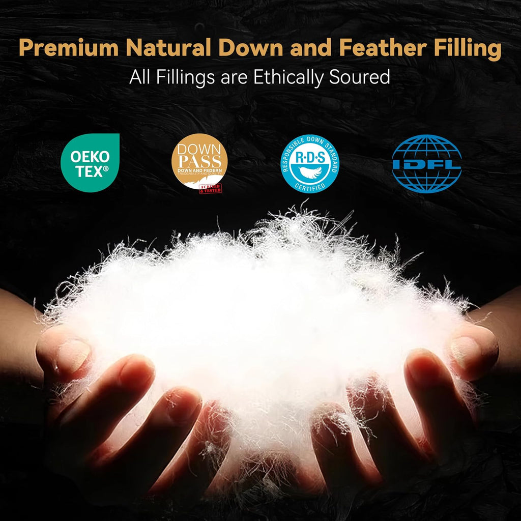 Premium Down Comforter Twin, White Duvet Insert All Season