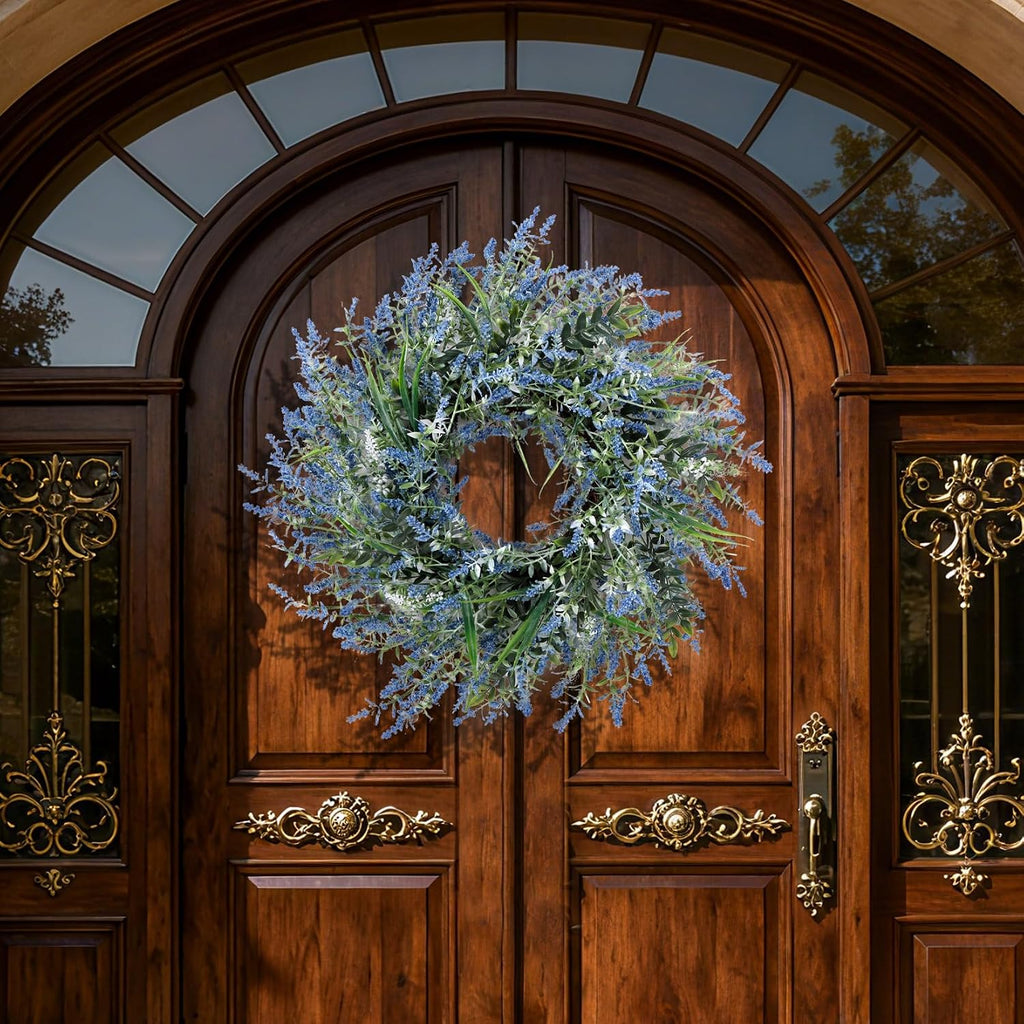 26'' Large Lavender & Eucalyptus Wreath for Front Door