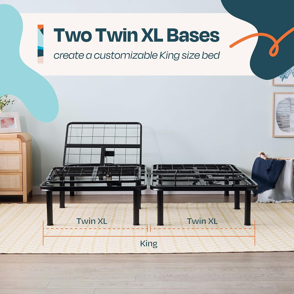 Adjustable Bed Base - Motorized Head and Foot Incline - Full