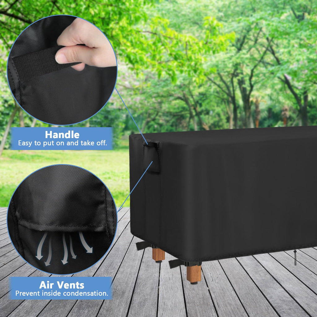 Outdoor Bench Cover for Backless Bench Waterproof-48x20x18in