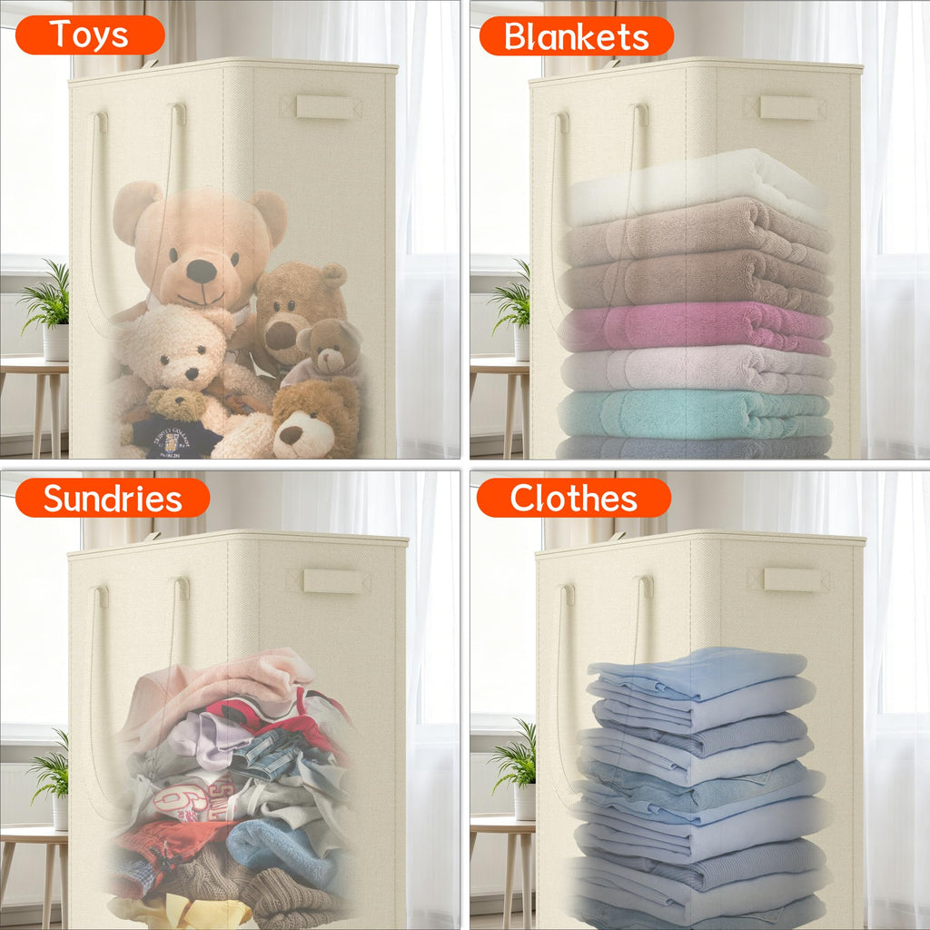 Slim Laundry Hamper with Wheels,20 Gal (75L) Rolling Laundry Basket with lid and wheels Clothes Hamper Foldable Tall