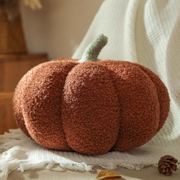 Halloween Pumpkin Pillows, Brown Pumpkin Shaped Throw Pillows Gifts, Fall Room Decoration, Small Cute Halloween