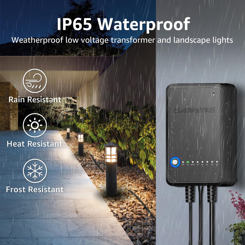All-in-One LED Landscape Lighting Kit, 8-Pack Low Voltage Pathway Lights with Transformer and 100FT 16/2 AWG Wire