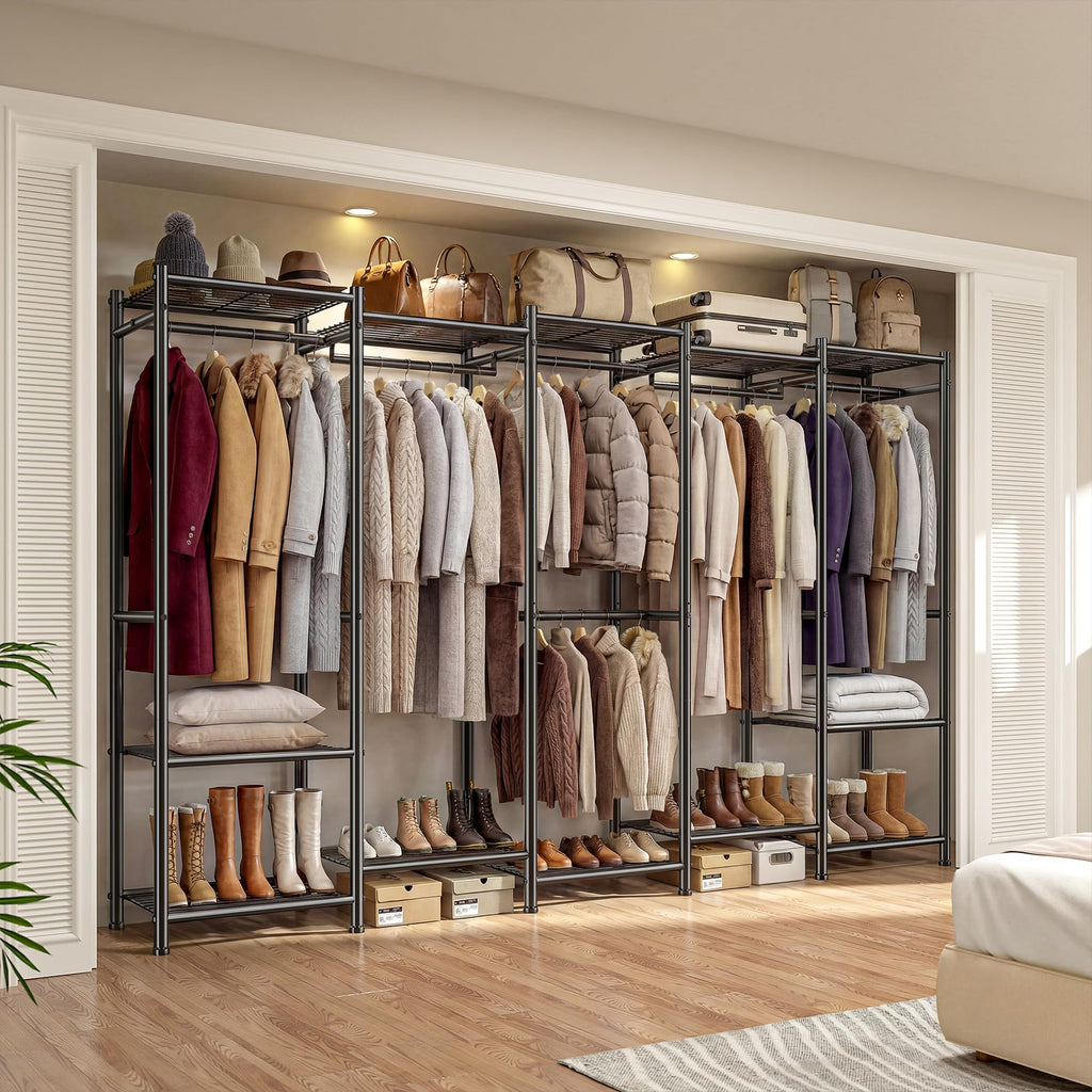 Freestanding Closet 1200LBS Heavy Duty Metal Closet System
