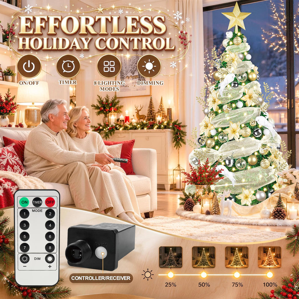 6FT Pre-Lit Pop Up with Remote for Holiday Decor