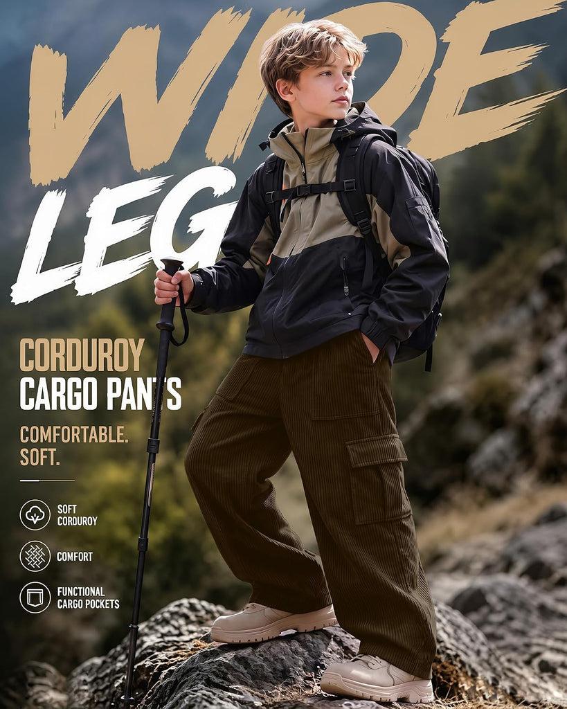 Boys Corduroy Cargo Pants