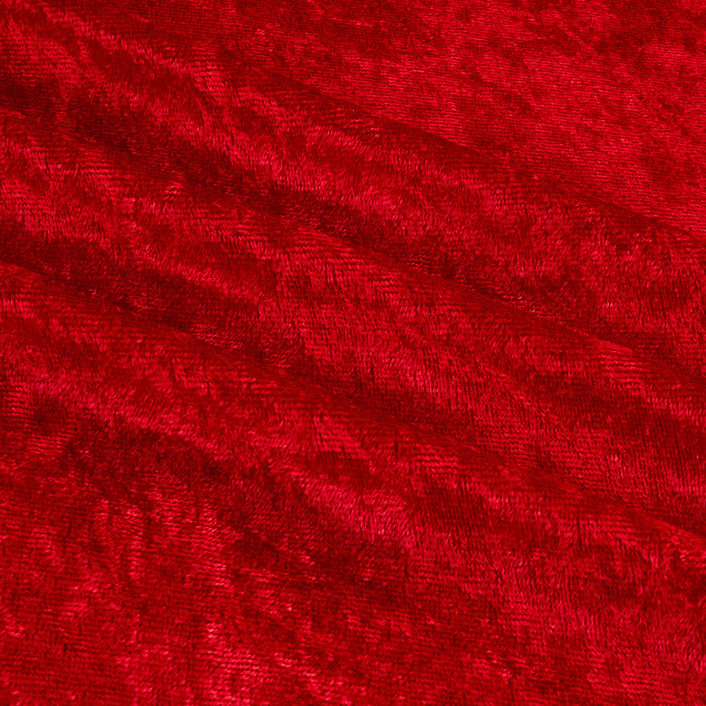Panne Velvet Velour Red, Fabric by the Yard