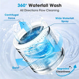 15.7lbs Portable Washing Machine, Full-Automatic Portable Washer with 10 Wash Cycles, Top Load Clothes Washer with