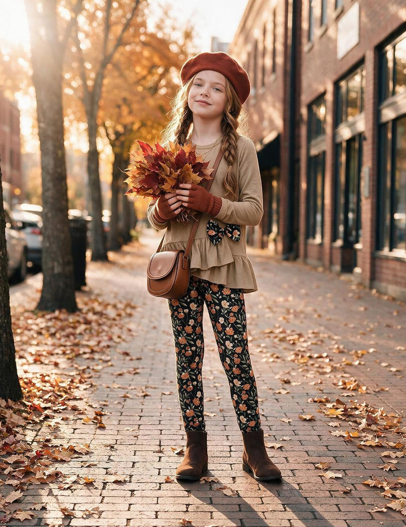 Toddler Girl Clothes Fall Outfit Long Sleeve Tops Leggings Set