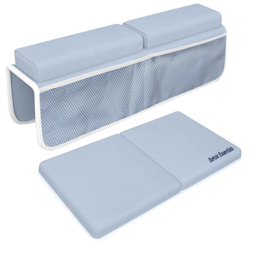 Bath Kneeler Set - Bathtub Kneeling and Elbow Rest Pad - Thick Memory Foam Arm and Knee Support While Bathing Newborn