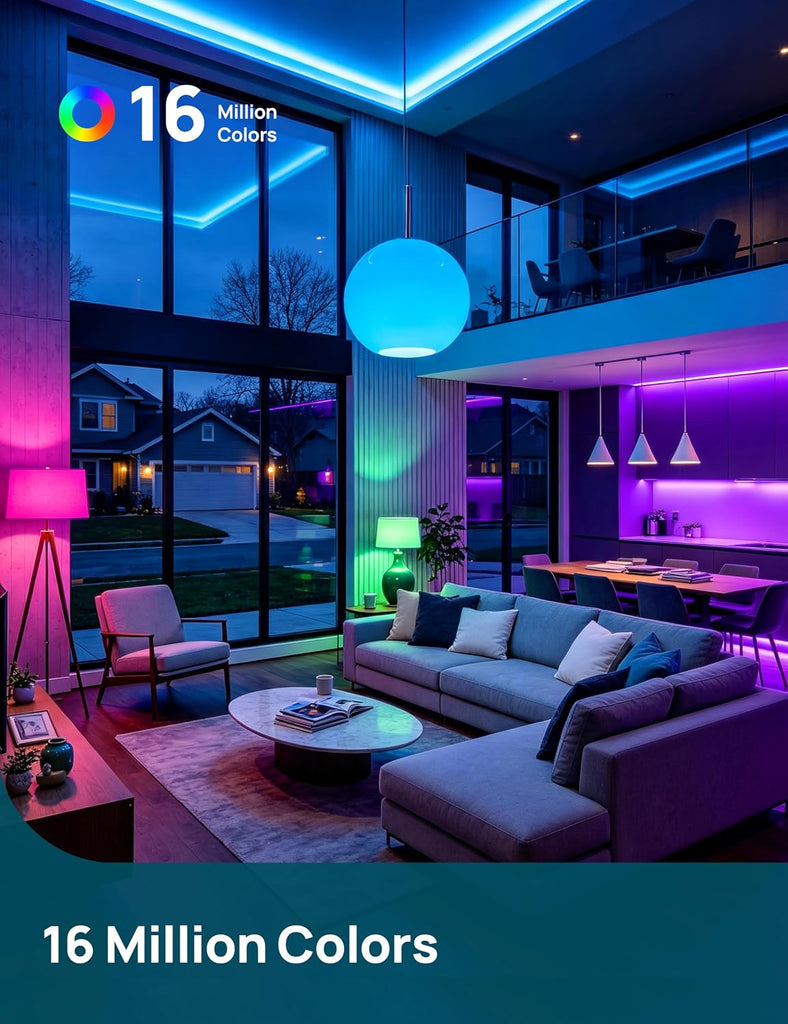 A21 Smart Light Bulbs, Compatible with Alexa/Google Home, 4 Pack