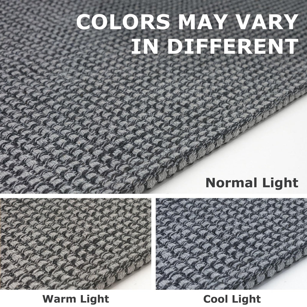 Washable Runner Rug 2x8 Non Slip Rubber Backed Hallway Runner Entryway Runner Indoor, Kitchen Rugs Woven Cotton Floor