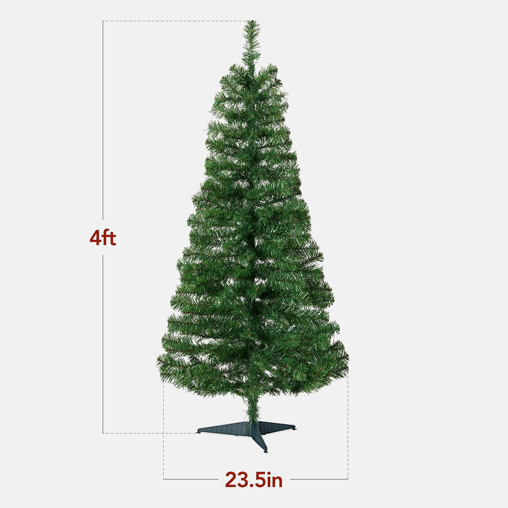 4ft Pre-lit Christmas Tree, Artificial Mini Tree Perfect for Kids, Apartments, Bedroom with Twinkling LED Lights