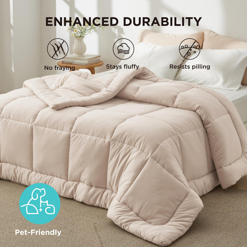 Comforter Duvet Insert - Quilted Comforters, All Season Duvet, GentleSoft Down Alternative Bedding