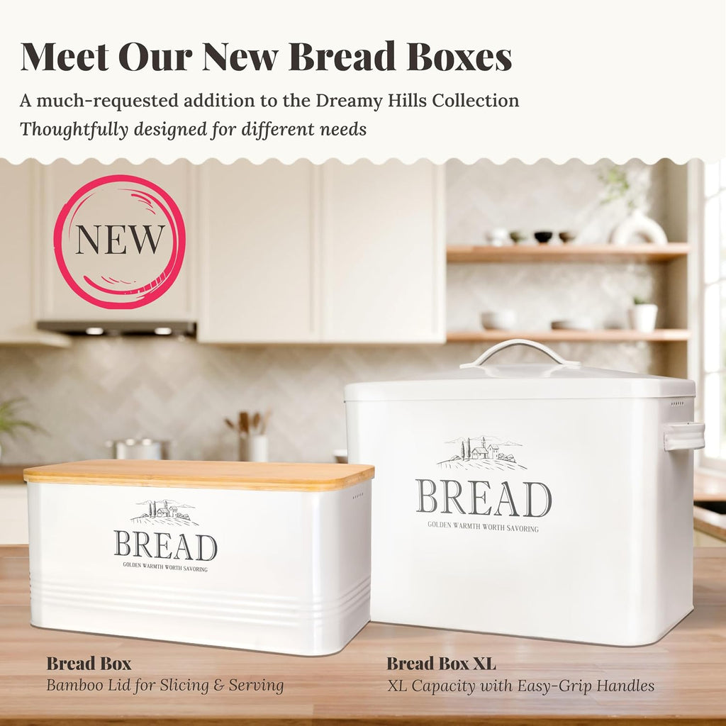 Kitchen Canisters for Countertop, 3-Piece Set with Utensil Holder - Set of 3