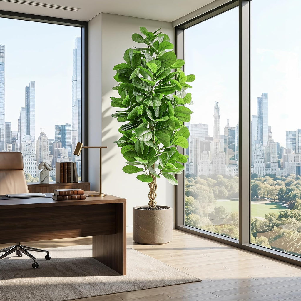 Artificial Fiddle Leaf Fig Tree 7FT, Large Faux Plants Indoor