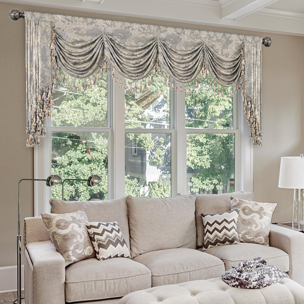 Classic Victorian Waterfall Valance W110 Inch