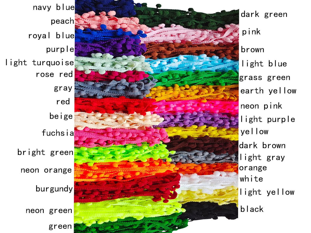 Pom Pom Trim 6 Yards 12mm Ball Fringe Trim for Sewing Accessory Decoration DIY Crafts (Light Turquoise, 12mm 181242)