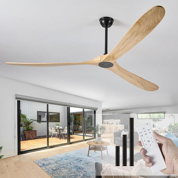 Inspired Maverick Style 84" wood ceiling fan, Matte Black