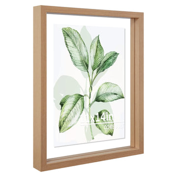 11x14 Floating Picture Frame, Nature Wood