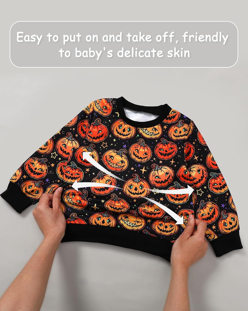 Toddler Boy Long Sleeve Pullover Tops + Pants 2Pcs Outfit