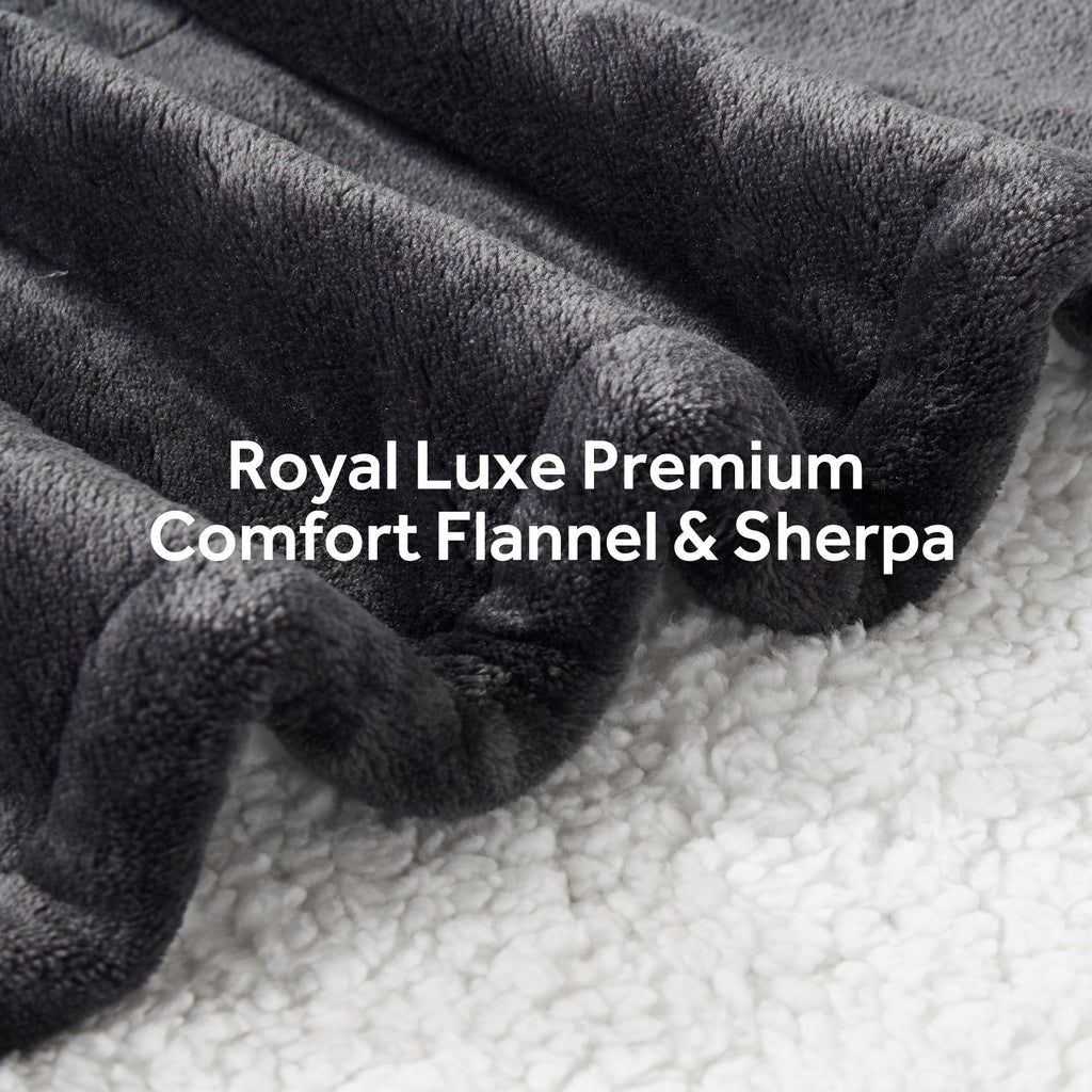 Heated Blanket Electric King Blanket for Couch 100"x90" Grey