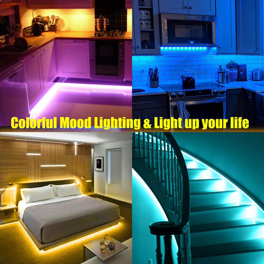 8 PCS 3.3FT Smart RGB Under Cabinet Lights Kit