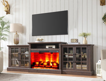 97" Farmhouse for TVs up to 100", Rustic Brown