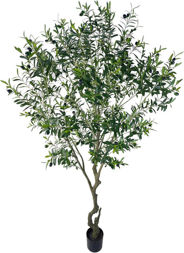 8ft Artificial Olive Tree Potted Plant