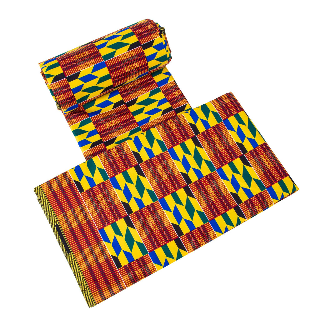 African Fabric 6 Yards Ankara Fabric Tribal Print Kente Cloth for Dashiki Party Dress