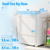 Portable Washing Machine, 17.6 Lbs Compact Mini Washer and Dryer Combo,Twin Tub Laundry Washer with Spin Cycle